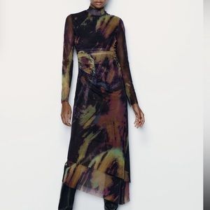 NWT Zara open back tulle dress